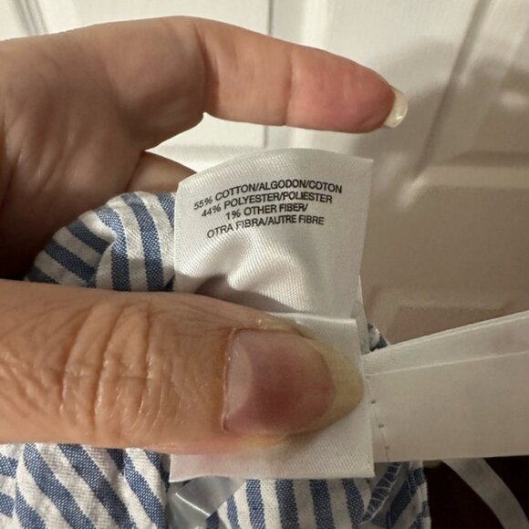 NWT Anne Klein Seersucker Sleeveless Shirt Dress - Picture 16 of 16